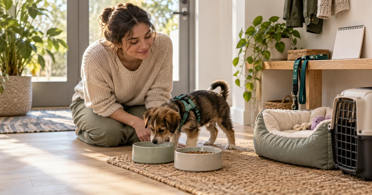 First-time pet owner checklist illustration