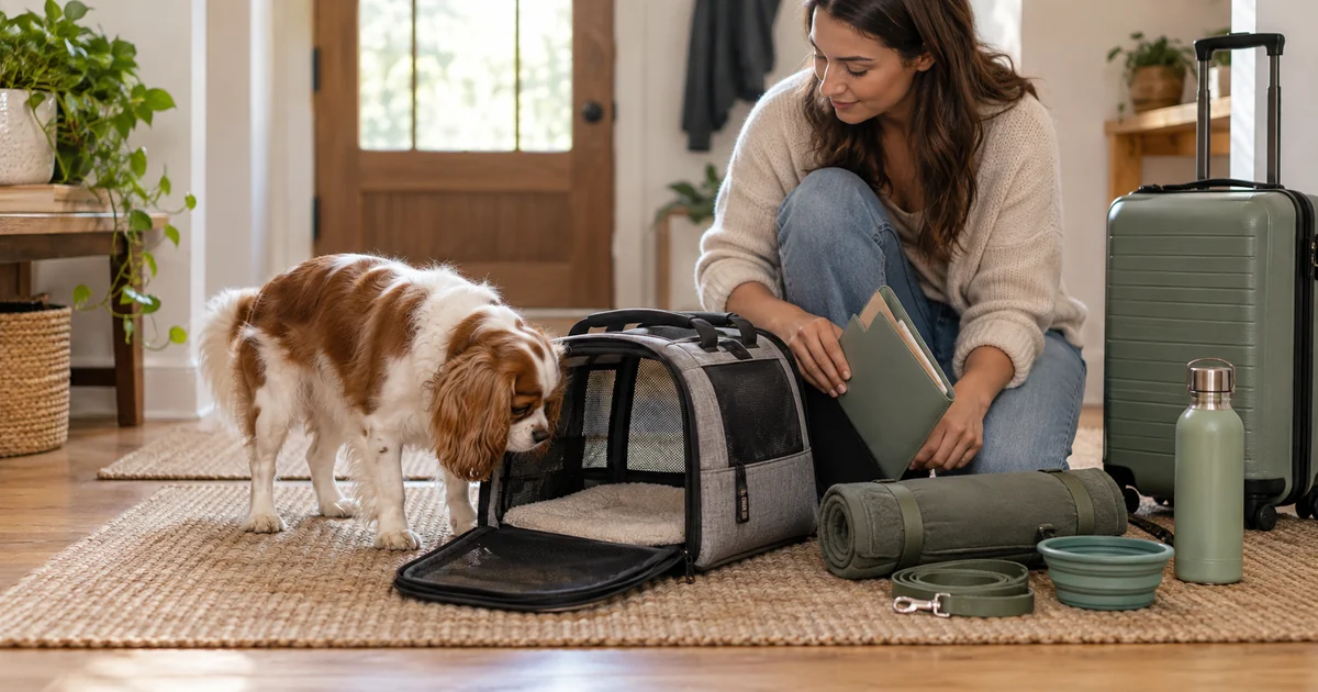 Pet travel checklist for car and plane